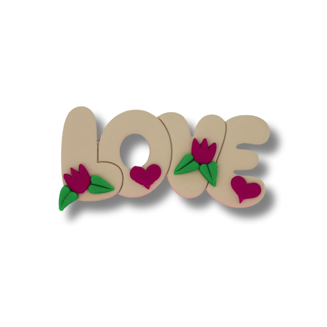 Love Hair Barrette - Polymer Clay Cutter