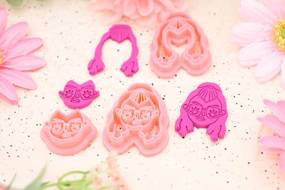 Stoner Girl - 420 - Marijuana - Cannabis - Polymer Clay Cutter Set