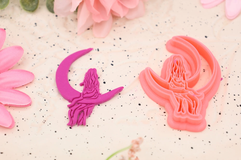 Sitting Moon Goddess - Polymer Clay Cutter