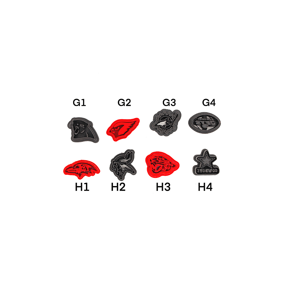 Football Logos - Polymer Clay Cutters