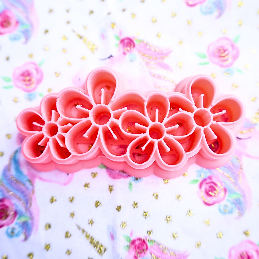 Floral Barrette - Polymer Clay Cutter