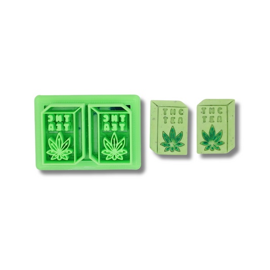 THC Tea Double - 420 - Marijuana - Cannabis - Polymer Clay Cutter