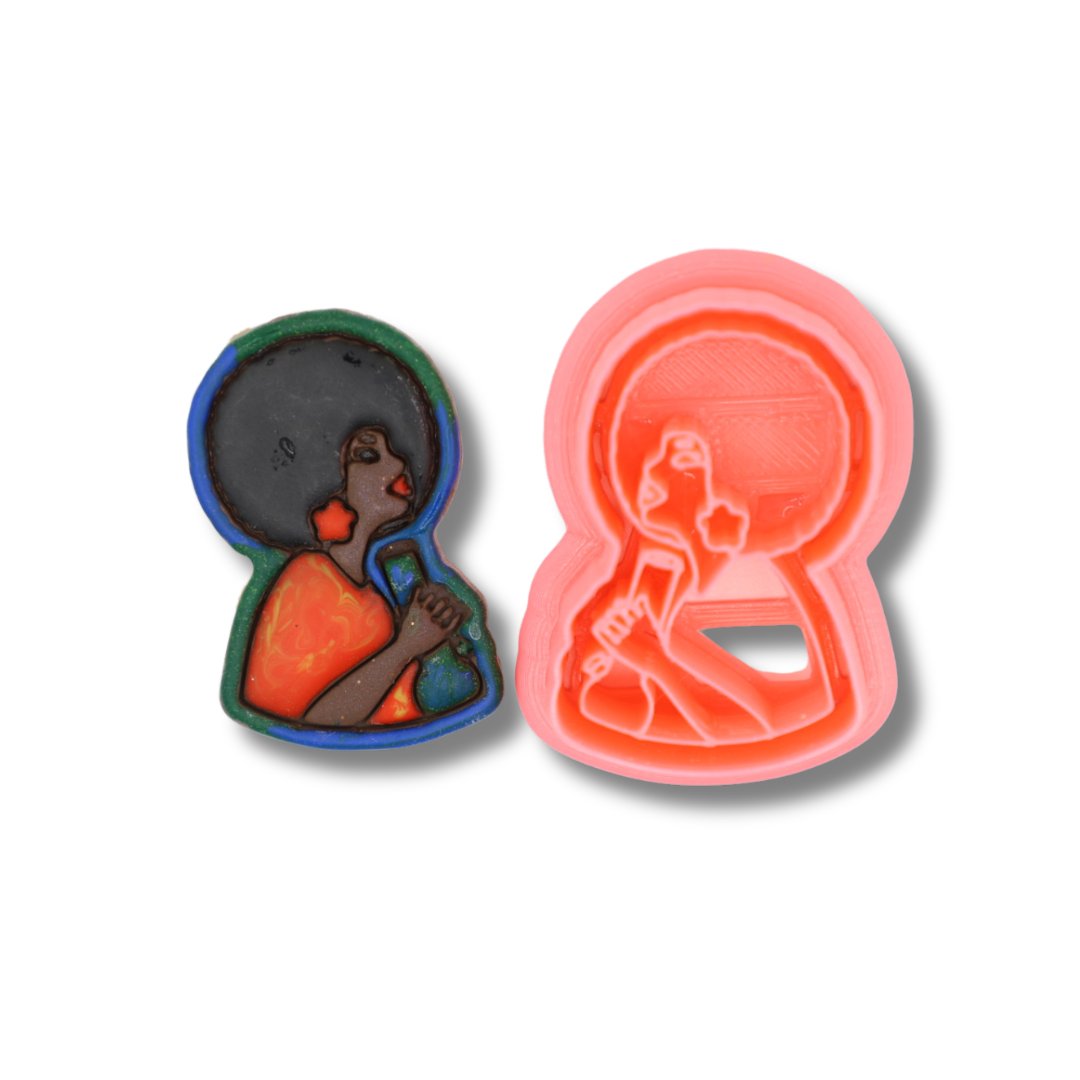 Toking Tonya - 420 - Marijuana - Cannabis - Polymer Clay Cutter