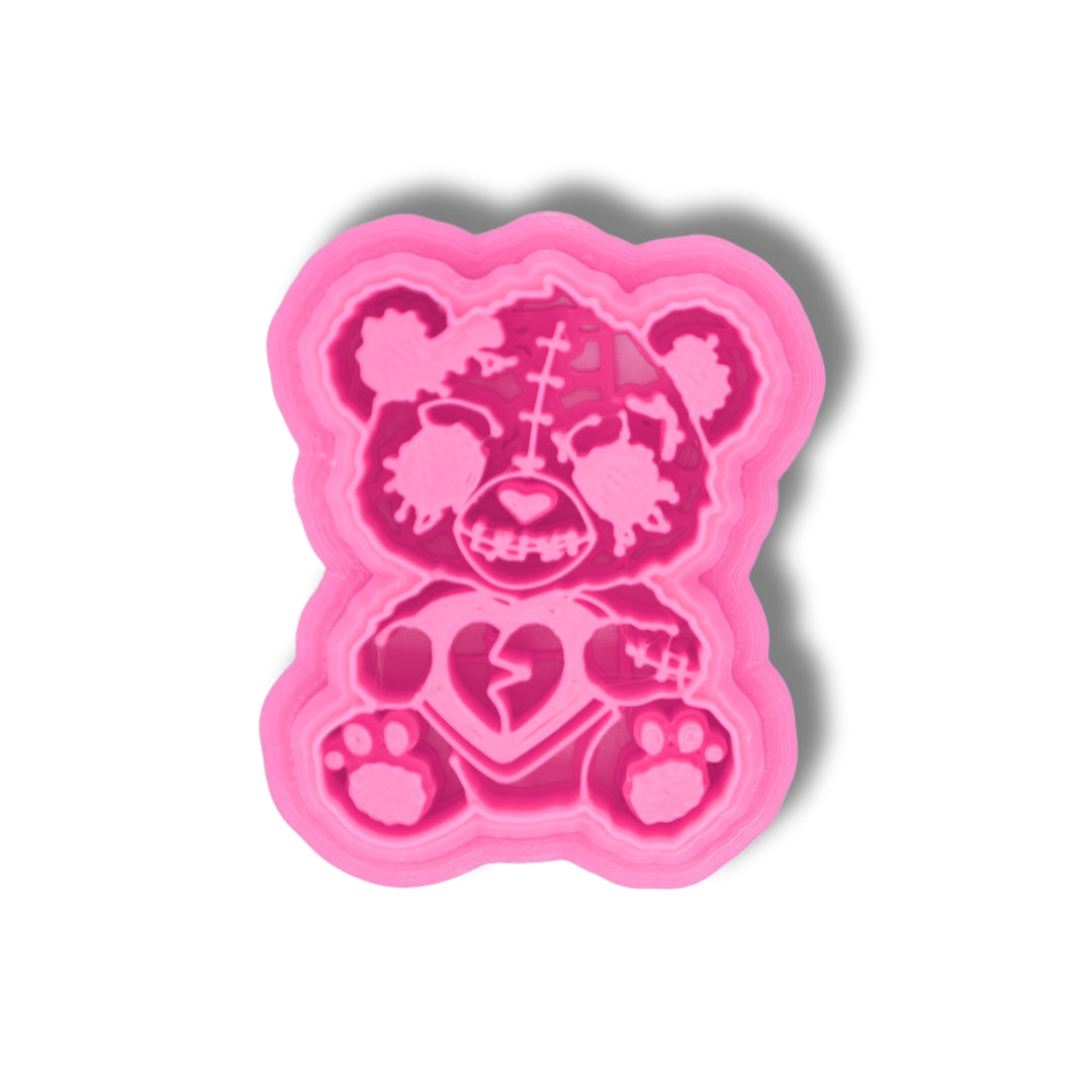 Exposed Heart Teddy Bear - Polymer Clay Cutter