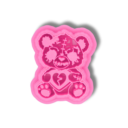 Exposed Heart Teddy Bear - Polymer Clay Cutter