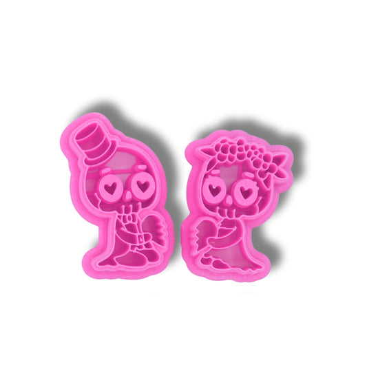 Skeleton Lovers - Polymer Clay Cutter 2 Piece Set