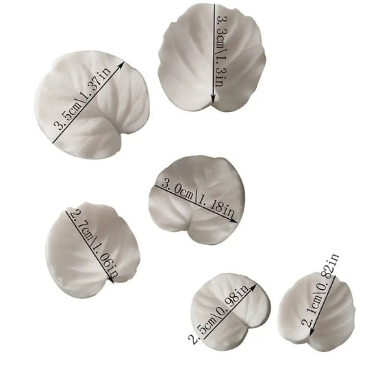 6 Piece Eucalyptus Leaves Silicone Mold Press