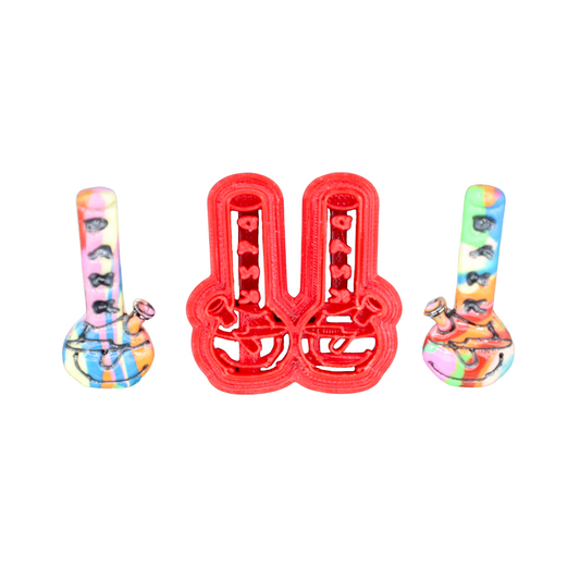 Double Dank Bong - 420 - Marijuana - Cannabis - Polymer Clay Cutter