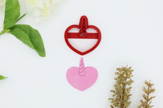 Unicorn Heart - Polymer Clay Cutter